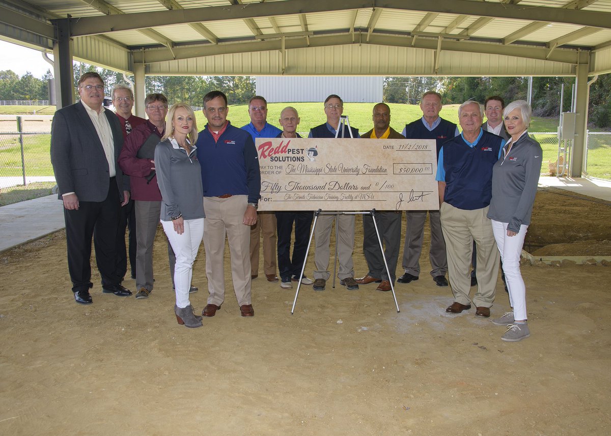 Thanks to Redd Pest Solutions, Gordon Redd, Jr. &amp; his family for the gift to Mississippi State University for our Extension Pesticide Education Program &amp;  Training facility. A great company, family &amp; long time Mississippi business.  We appreciate them for all they do. #MSUext