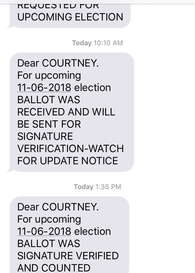 gbpackersgal's tweet photo. @Garrett_Archer Woohooo!!! Counted in Maricopa County! One more vote for the Democrats in Arizona!! #azsen #VoteBlueNoMatterWho #VoteBlueToSaveAmerica #BlueWave #GunSense #CheckonTrump #ImpeachKremlinBiff https://t.co/ytHIJt12c6