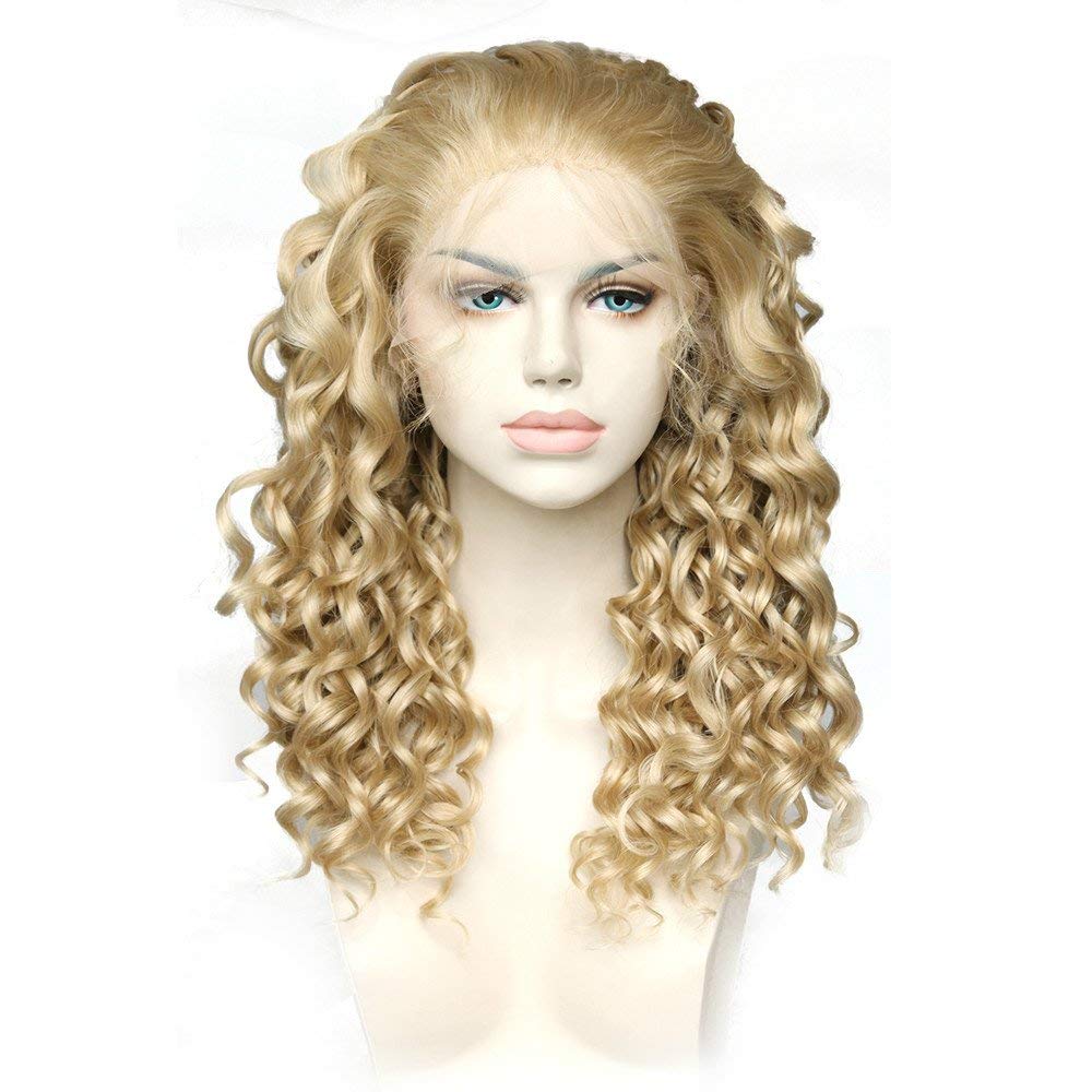 comfiicutie's tweet image. btw this is what 3 hours of straightening looks like. The product image versus after styling

also I love finding cheap lacefronts I can modify for my cosplays 
#cosplay #wig #wigwork