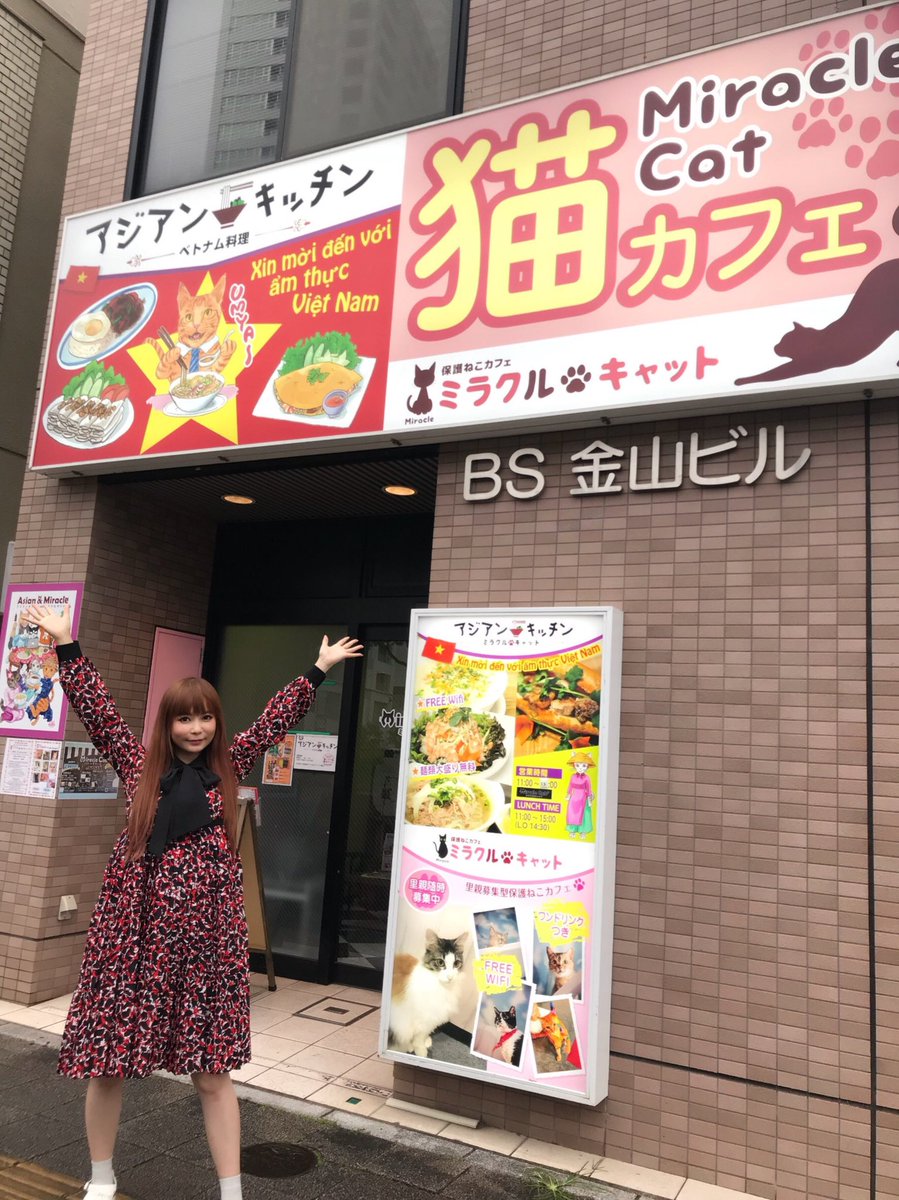 しぶとい中川翔子 على تويتر 保護ねこカフェ ミラクルキャット かわいい保護ねこたちが待ってます ピンクちゃん出身地 ガラス越しにおいしいベトナム料理を食べられます お手伝いで看板イラストを描きました 上のネットカフェは女性専用もあり寝れちゃう24 しぶとい中川翔子 على تويتر 保護ねこカフェ ミラクルキャット かわいい保護ねこたちが待ってます ピンクちゃん出身地 ガラス越しにおいしいベトナム料理を食べられます お手伝いで看板イラストを描きました 上のネットカフェは女性専用もあり寝れちゃう24