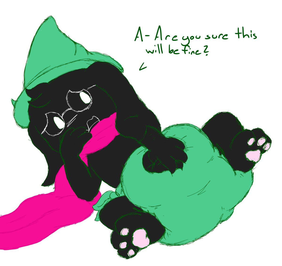 More pictures of diapered ralsei.what?? 