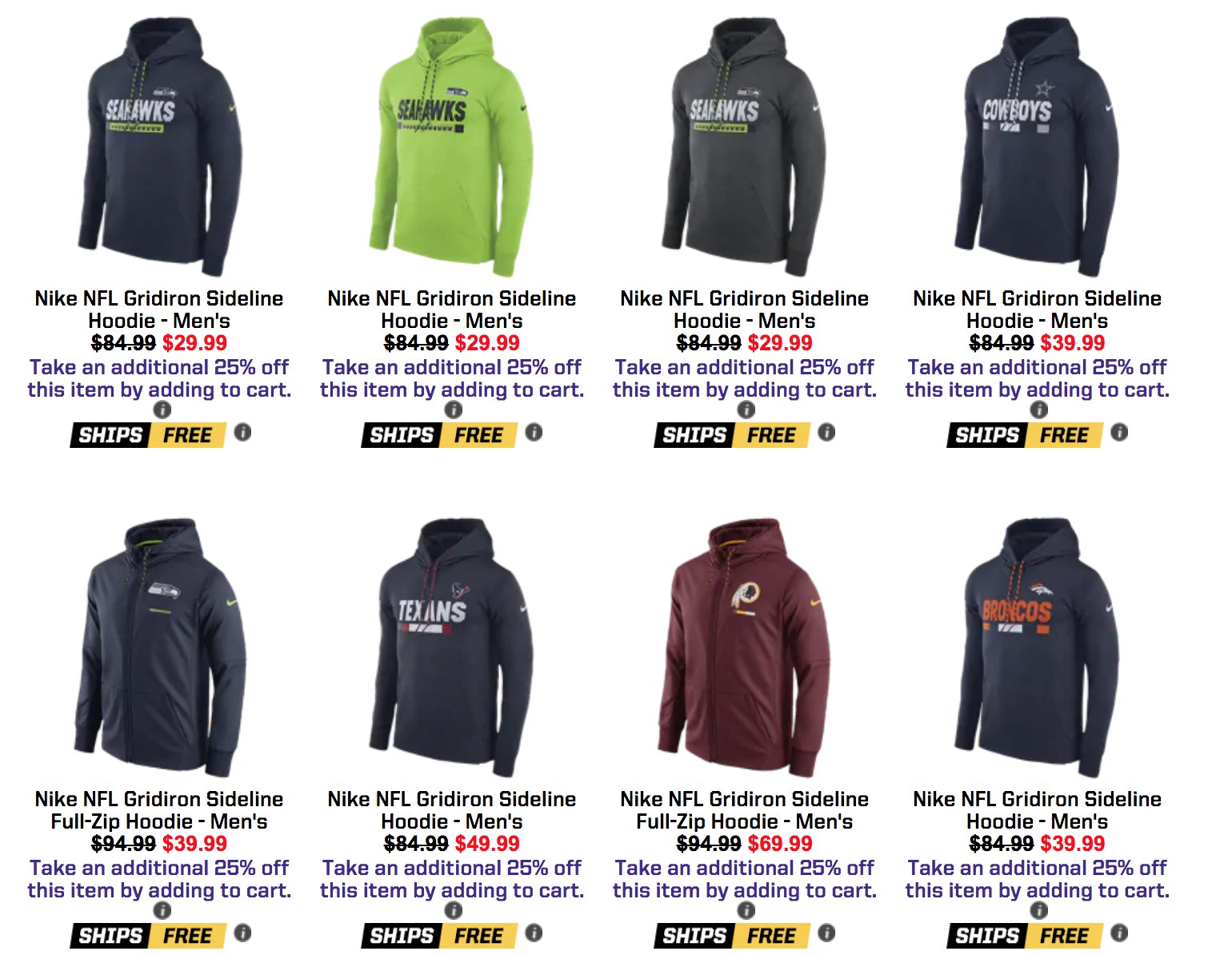 nike nfl sideline hoodie