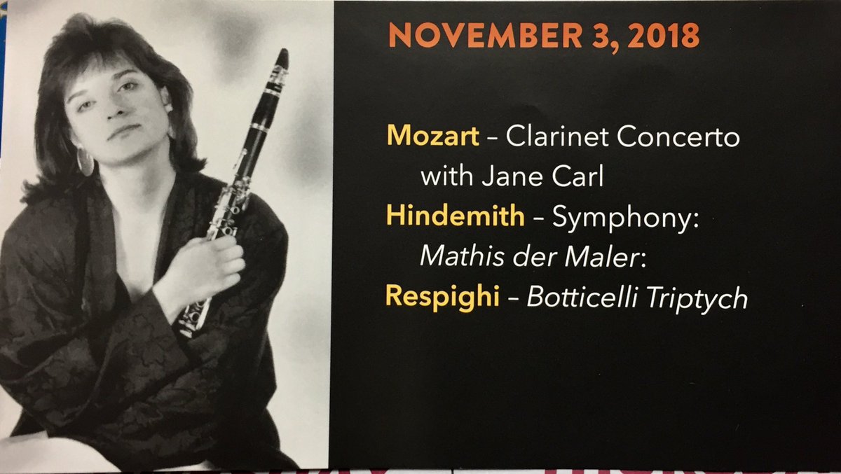 topekasymphony's tweet image. What a concert tonight!  Hope you loved hearing Jane Carl perform Mozart’s Clarinet Concerto as much as we enjoyed having her come to Topeka to play it with our Symphony.