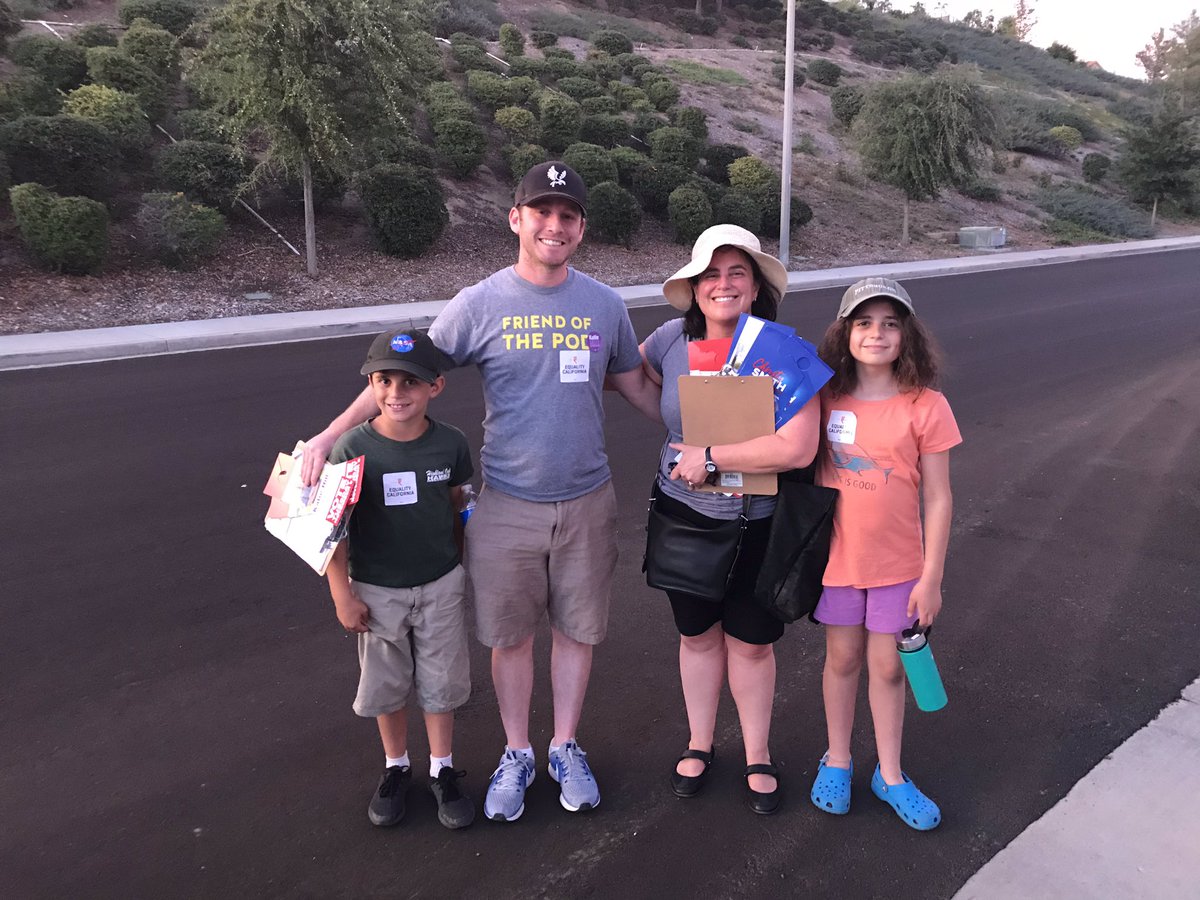 Just finished canvassing for <a href="/KatieHill4CA/">Katie Hill</a> with my cousins. Remember to vote blue on Tuesday! #friendofthepod