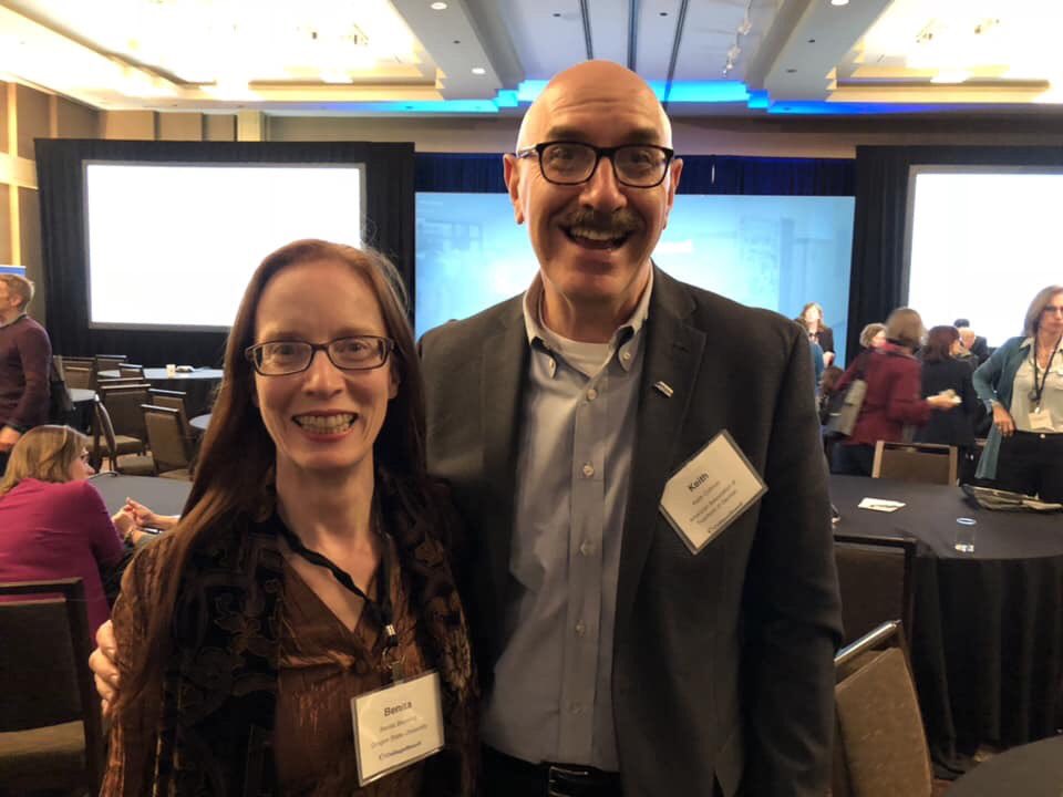 kcothrun's tweet photo. That day when your student from your 1st year teaching 35 years ago is at the #APSymposium for World Language College Faculty. #TeachGerman https://t.co/r6bx7t56Kq