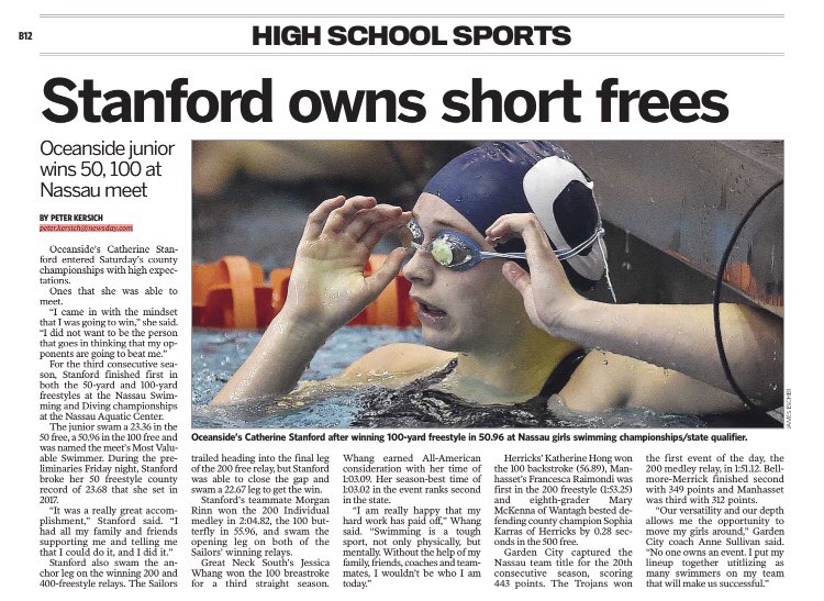 Yea CAT!  Way to go! #O🏊‍♀️ #ChampionsClub