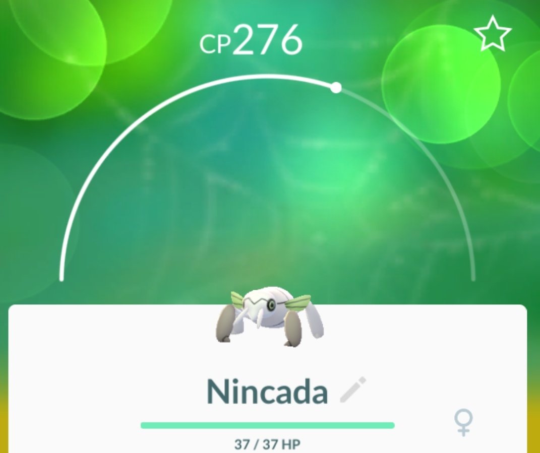 al4wfc's tweet photo. Thought You'd Like To See My New Amazing Pokémon Field Task Catch - Nincada 😊💖 @PokemonGoApp #PokemonGO #FieldTask https://t.co/Fpu82kqX47