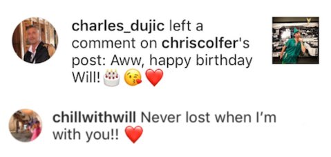 . and Will Sherrod commented on Instagram post    