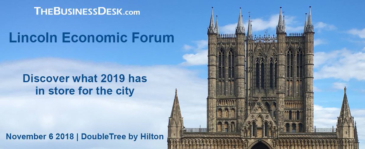 We are proud to be sponsoring the Lincoln Economic Forum alongside <a href="/BarclaysUK/">Barclays UK</a> at @doubletreelinc on 6 November. The event will discuss the latest developments in the city, and what they’ll mean for business owners in the region and those relocating to this fast-growing city.