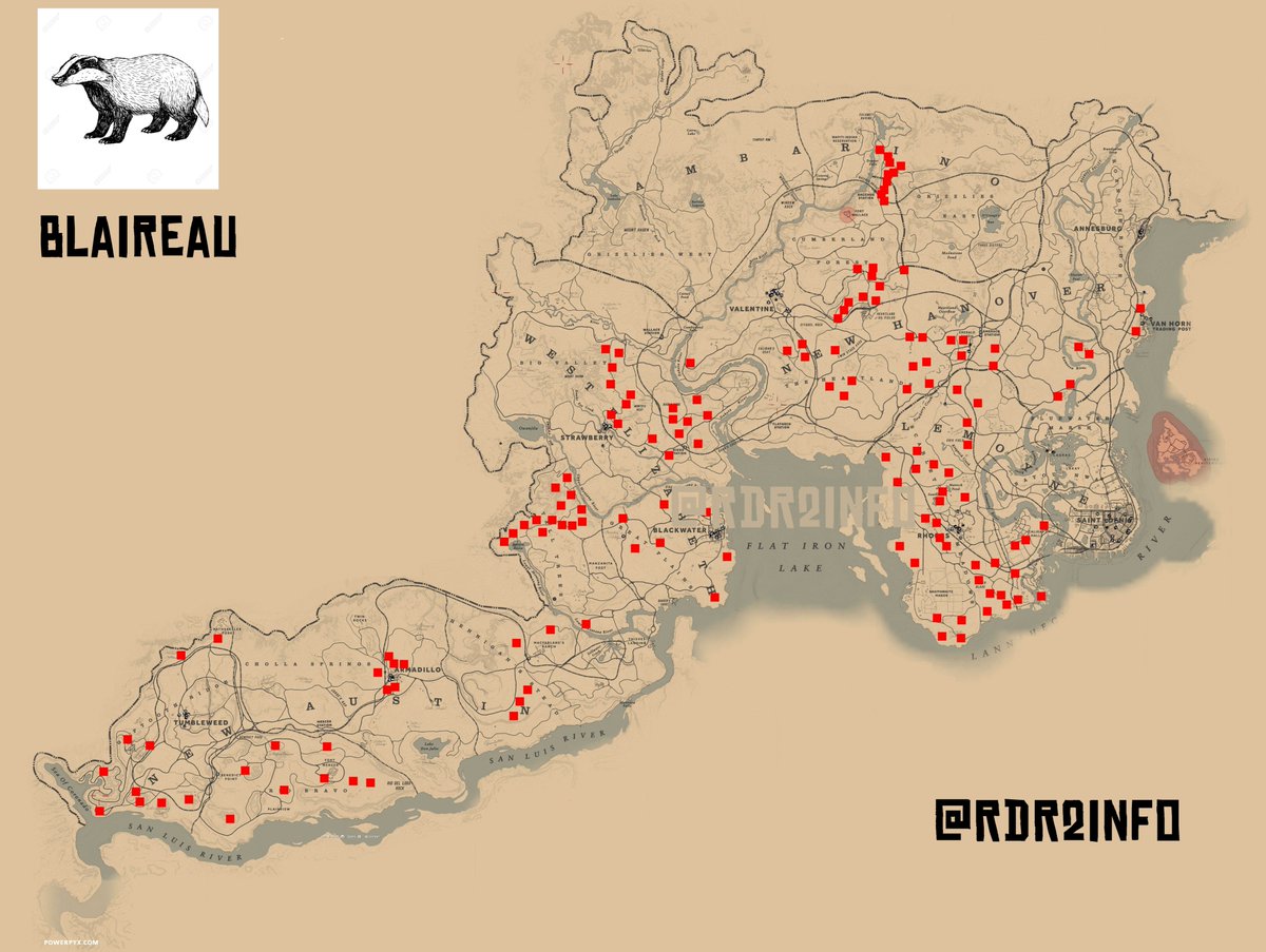 Carte Animaux Legendaire Red Dead Redemption 2 Carte Animaux Legendaire Red Dead Redemption 2 - Communauté MCMS™.