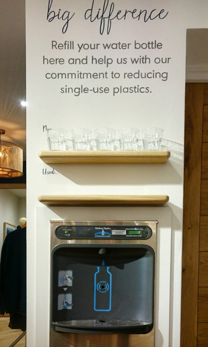 Sad to see Campbell's cafe close in Arthur Street but the new lessee @seasaltclothing have added a nice touch to their store with a free water bottle refill station. 👍🍶 💦 #FreeWaterRefills