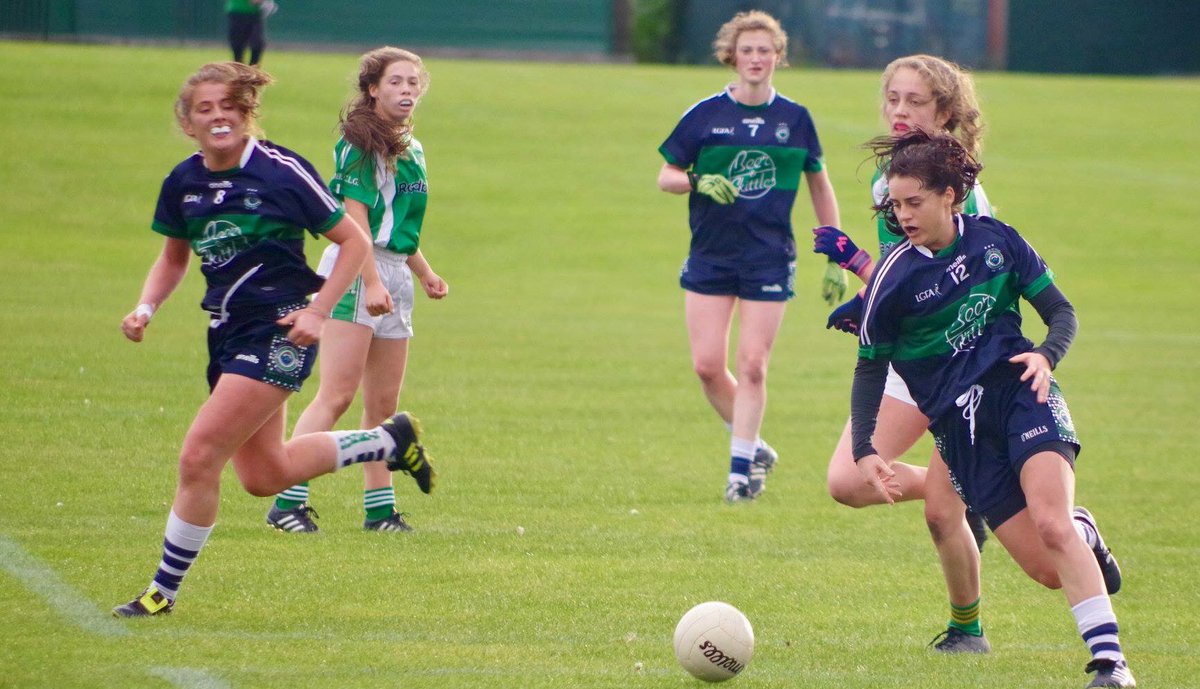 Action from yesterday’s All-Ireland IFC quarter-final win over <a href="/nagaeilladies/">Na Gaeil Ladies</a> 💙💚