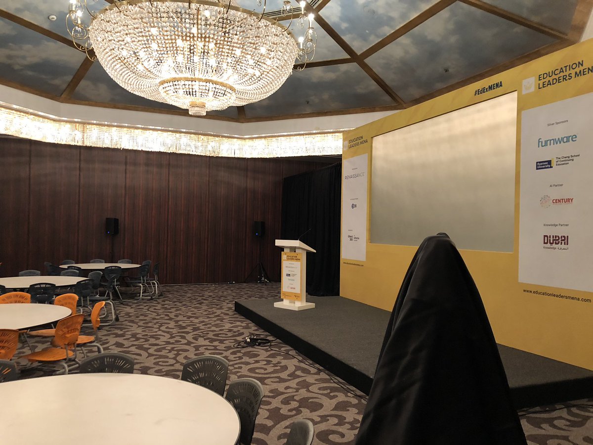 Andrew_Furnware's tweet photo. All set up for #EdExMena Educational leadership seminar and exhibition so come and see us over the next two days to discuss your learning space ideas @Furnware https://t.co/mHkudwLKS4