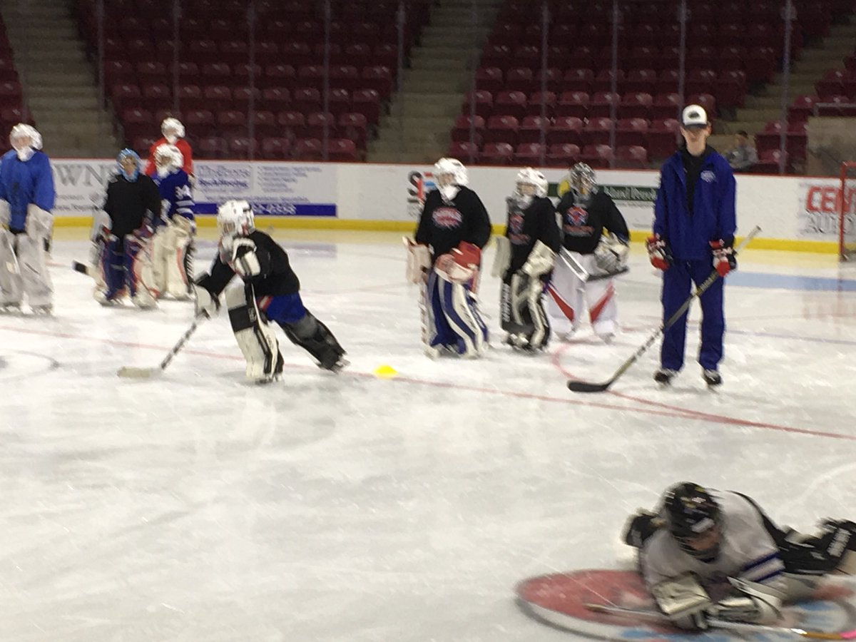 TheDDzone's tweet photo. SAMHA Goalie Camp underway at the CUP with the Summerside Western Capitals https://t.co/zFS8BUH0xC