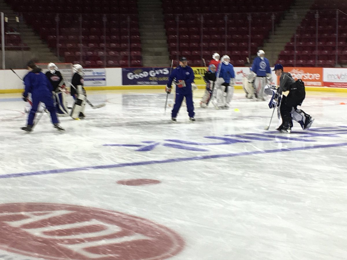 TheDDzone's tweet photo. SAMHA Goalie Camp underway at the CUP with the Summerside Western Capitals https://t.co/zFS8BUH0xC