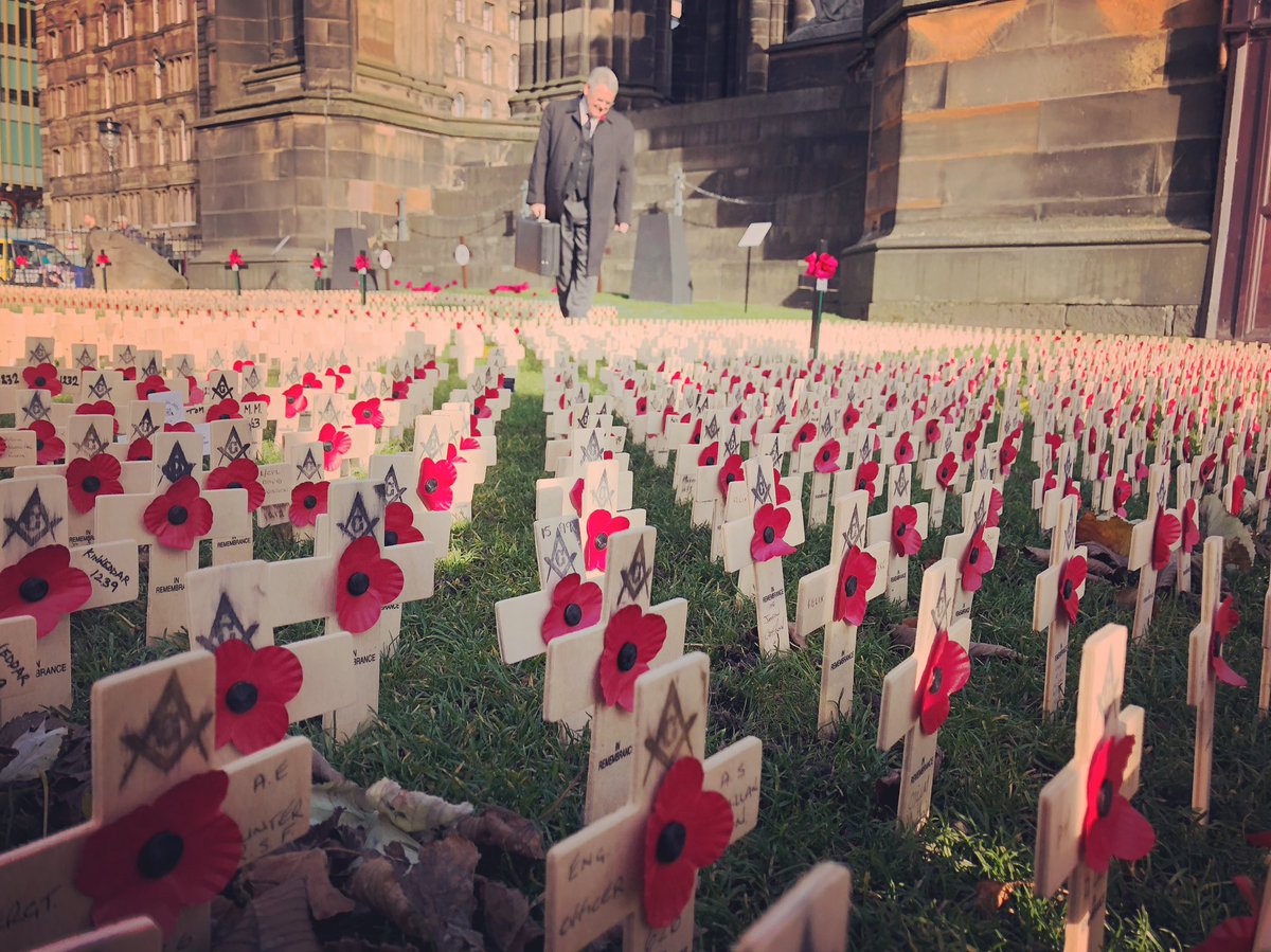 The  Masonic #FieldofRemembrance in Princes Street Gardens, Edinburgh. 
#LestWeForget #Remembrance #poppy #Freemasonry