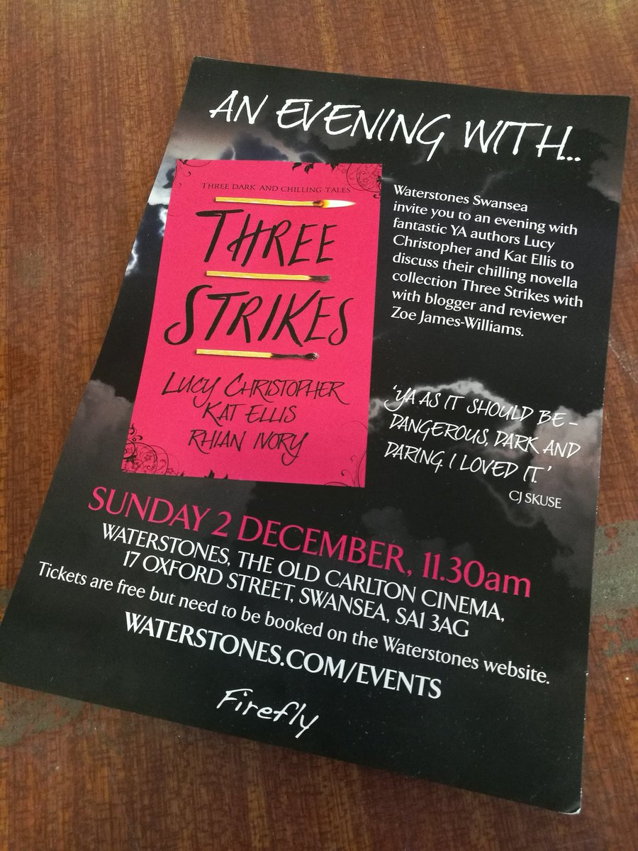 BethanMay's tweet photo. Fantastic sounding event at @swanseastones next month!
It's free! 
And the blogger collective will be there ^_^

#ThreeStrikes

@FireflyPress @Rhian_Ivory #KatEllis #LucyChristopher https://t.co/hcrnGQbDdL