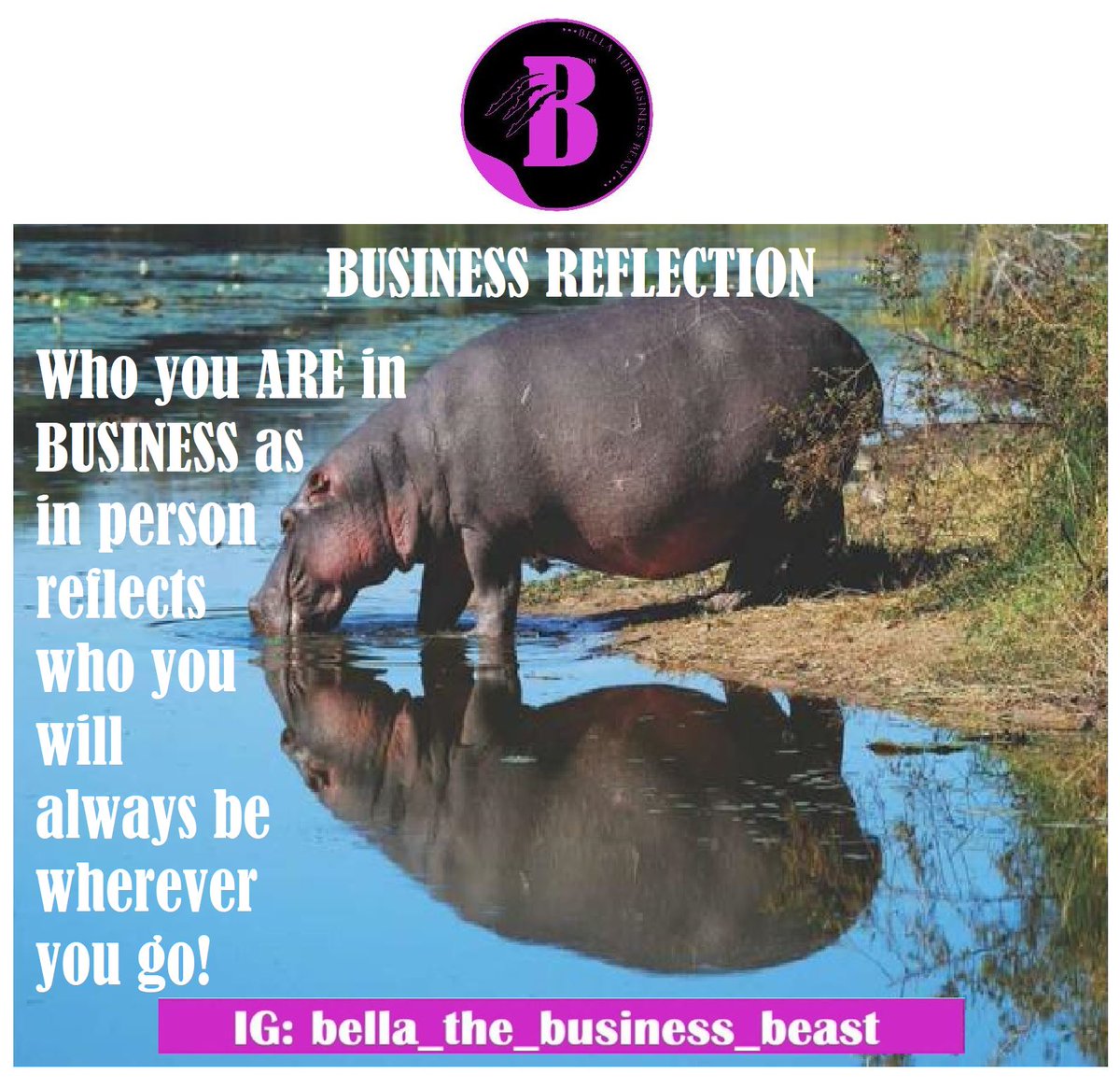 YEP.... That would be YOU! What is REFLECTED is what is there! 

#reflectivepractice #businessreflections #bella_the_business_beast #objectivity #evolve #personaldevelopment #adaptability #selfdevelopment #methodology #antistress #coaching #management #selfreview #selfassessment