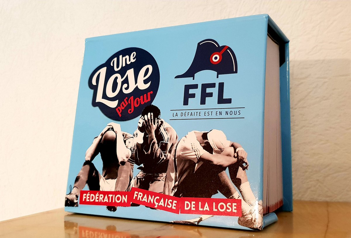 FFLose's tweet image. 🎁 CONCOURS - Une Lose par Jour 🗓

On vous offre notre éphéméride de la Lose pour bien vous préparer à 2019 et faire de vous un(e) incollable de la Lose made in 🇫🇷.

🔁 Un RT pour participer
🎰 Tirage au sort lundi soir à 21h ! 
#Concours