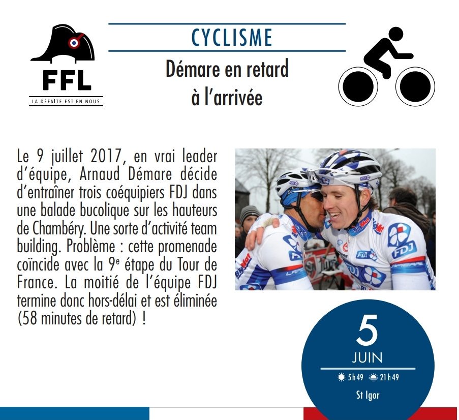 FFLose's tweet image. 🎁 CONCOURS - Une Lose par Jour 🗓

On vous offre notre éphéméride de la Lose pour bien vous préparer à 2019 et faire de vous un(e) incollable de la Lose made in 🇫🇷.

🔁 Un RT pour participer
🎰 Tirage au sort lundi soir à 21h ! 
#Concours