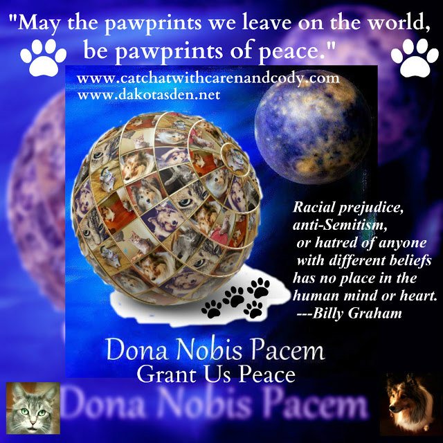 CatChatCaren's tweet image. Grant Us Peace (Dona Nobis Pacem)  &quot;Words Are Powerful&quot; #blog4peace #blogblast4peace catchatwithcarenandcody.com/2018/11/grant-…