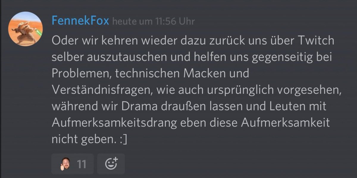 LeakSkywalker's tweet photo. Hier ein weiteres Bild aus dem exklusiven Twitch Partner Discord. @TheFennekFox , der kürzlich als Twitch-Mitarbeiter eingestellt wurde, stempelt diesen Vorfall und meine Leaks als "Aufmerksamkeitsdrang" ab und würde lieber zur Tagesordnung zurückkehren. Ahja. https://t.co/WRYu7LE5dr