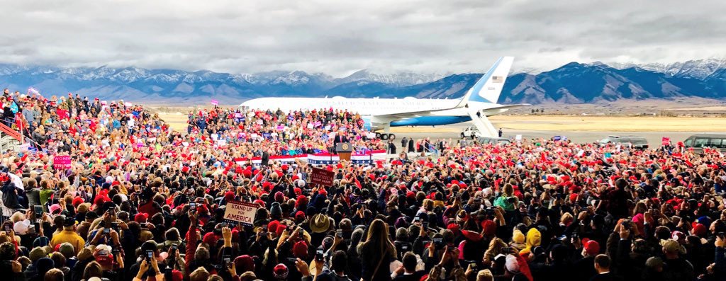 GrrrGraphics's tweet photo. #Montana Loves @Potus @MattForMontana Beautiful sight yesterday Belgrade Mt.
#VoteRedToSaveAmerica #VoteTesterOUT
https://t.co/Oj98iIxEAZ https://t.co/4vbQGn2S10
