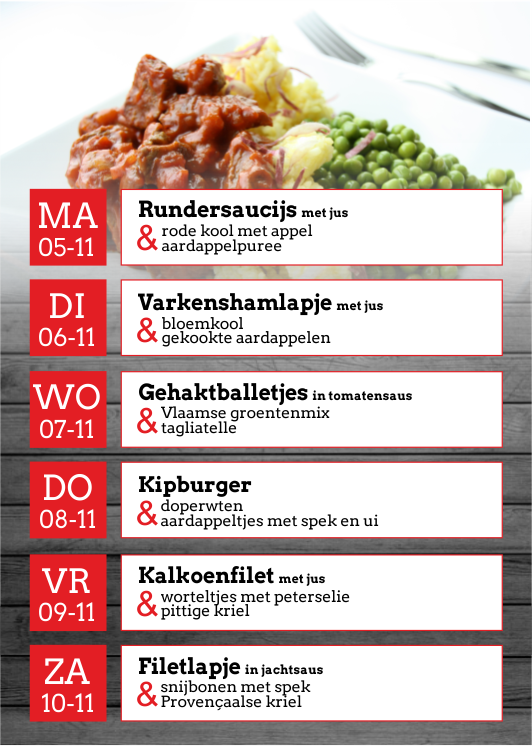 T_A_L_C's tweet photo. Aankomende week stellen wij deze maaltijden samen. Schuif je gezellig aan? Geniet nog van je zondag en graag tot morgen! https://t.co/OMEvEPzBVW