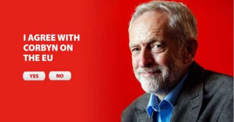Do you love Jeremy Corbyn? Let's put some of that love toward making you feel staying in the EU isn't all that important.Remember this is a vote leave advert: