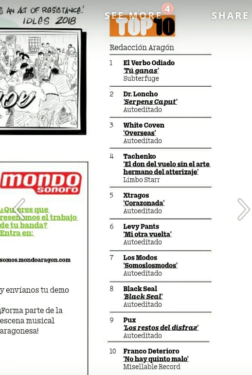 musichunters_es's tweet photo. ¡¡En el Top 10 de la revista @MondoAragon está @Levypantszgz!! 👏👏👏
El 17 de noviembre estarán en nuestra #HuntersParty 🎉🎉
🎫 Entradas están a la venta en https://t.co/4zzlH93x5m #VenASalirEnLaFoto
¡Os esperamos en @SirocoSala
! #concierto #MADRID #MusicHunters #LevyPants https://t.co/5jdMQclQ1w