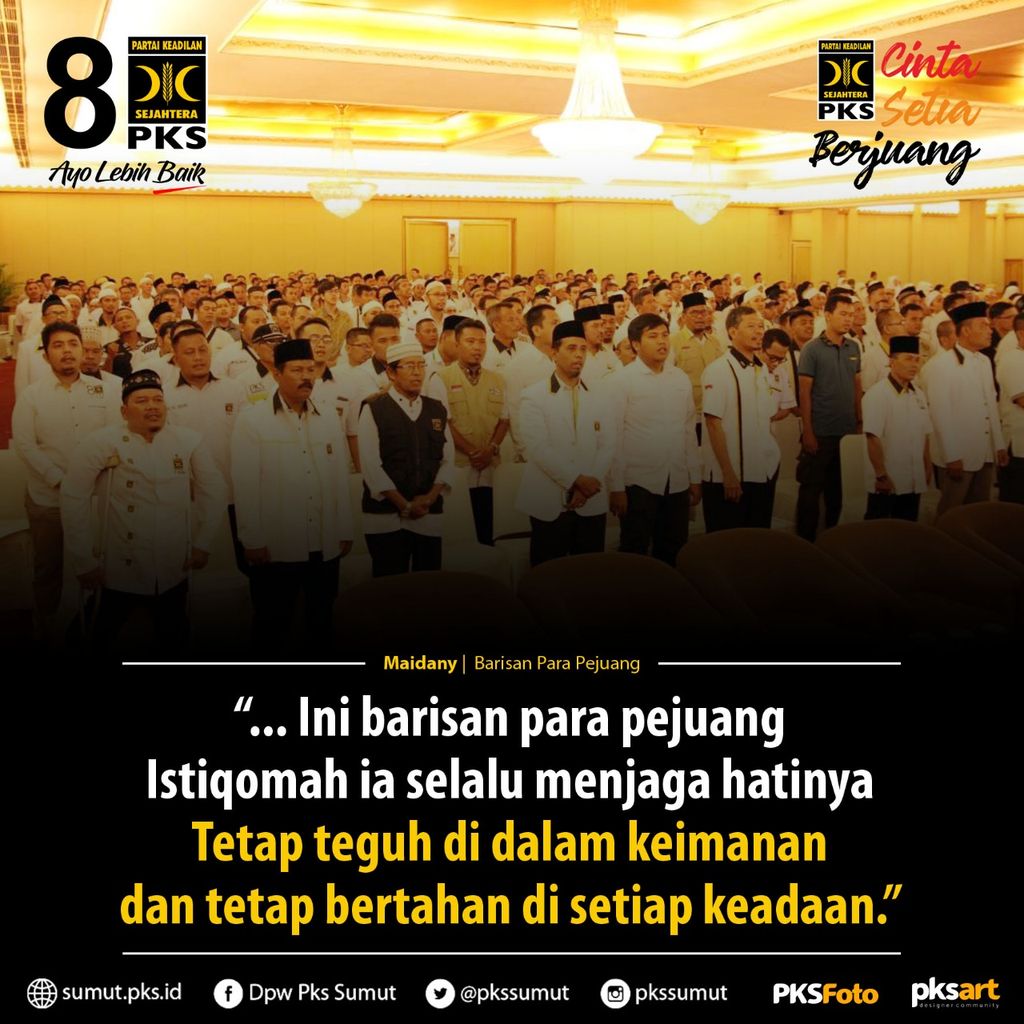 Ini barisan para pejuang istiqomah ia slalu mnjaga hatinya tetap teguh didlm keimanan tetap bertahan distiap keadaan