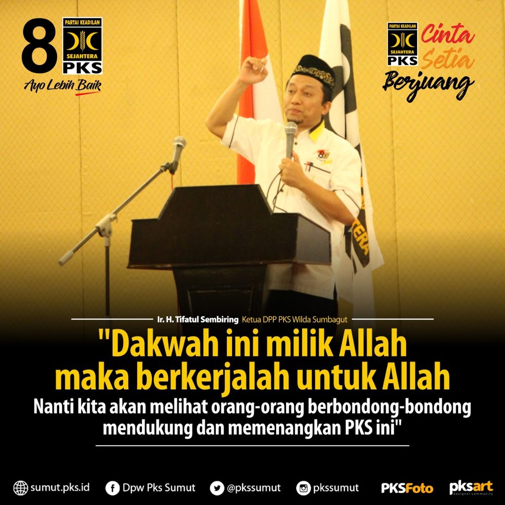 Dakwah ini milik Allah, maka bekerjalah untuk Allah <a href="/PKSejahtera/">DPP PKS</a> <a href="/pksmedan/">PKS Kota Medan</a> 
#2019PilihPKS
#AyoLebihBaik