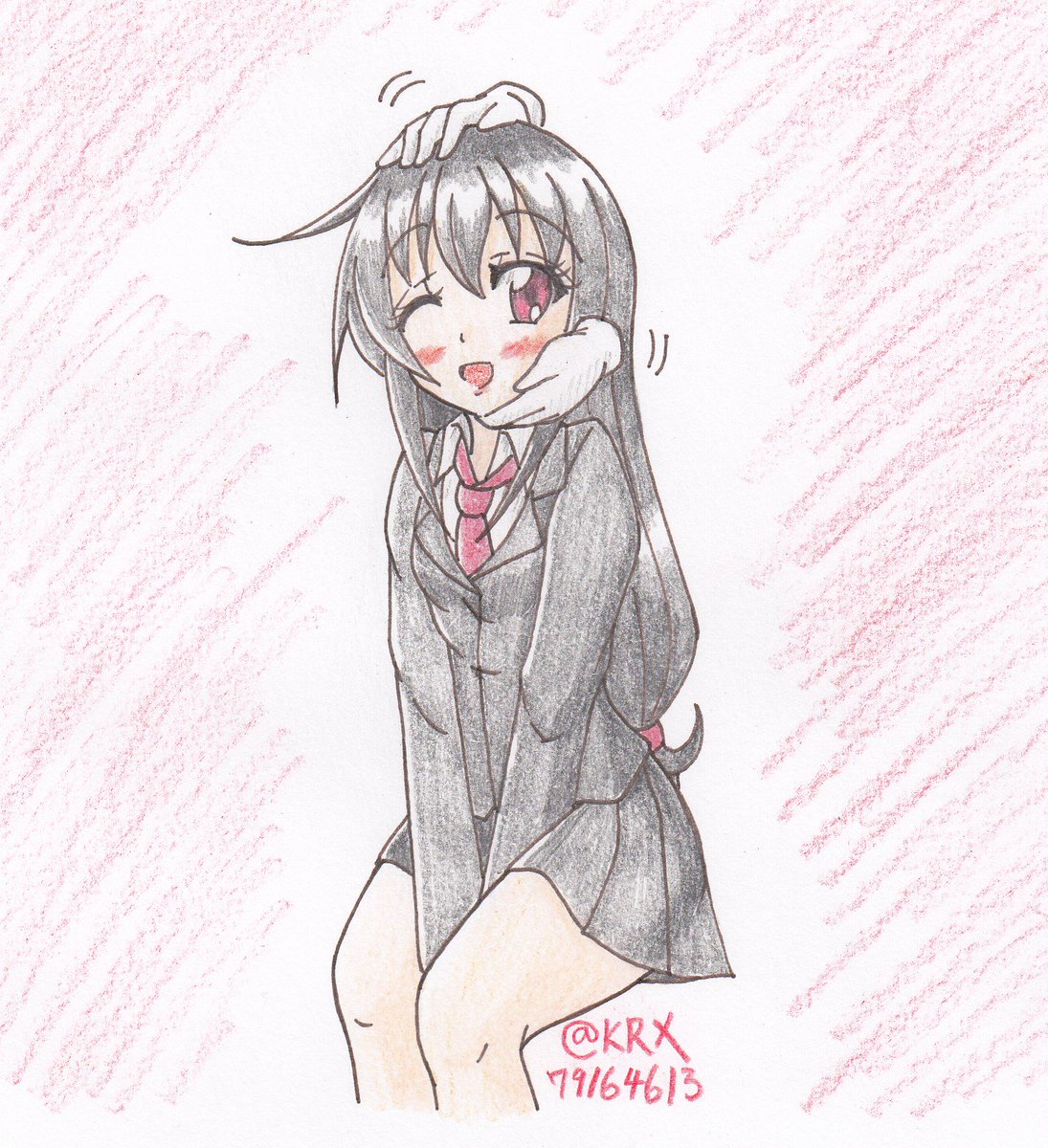 #艦これ版深夜の真剣お絵描き60分一本勝負
#艦これ版真剣お絵描き60分一本勝負_20181104
#初霜
思う存分はつしもふもふさせてくれる 