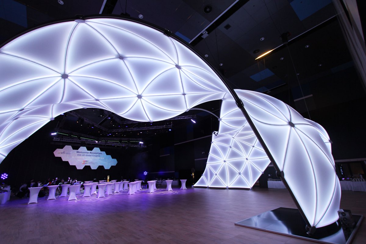 STUDIODEGA's tweet photo. Welcome Reception at the 85th UFI Global Congress in Saint Petersburg. #ufistpetersburg #uficongress #expoforum #infinityconst #studiodega https://t.co/AsFTtaeJzQ