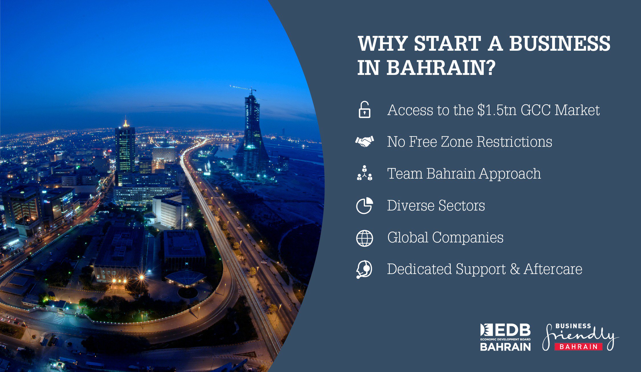 Bahrain EDB on Twitter "100 foreign ownership, no free zone