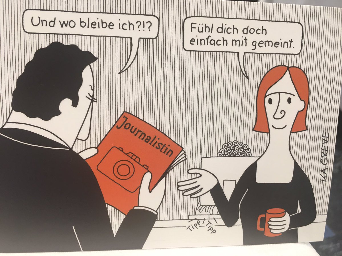 DJV_Nord's tweet image. #PostkartenAktion gendergerechte #Sprache (s.Foto) von #Kommission #Chancengleichheit u #Diversity #djv18 @djv18 #Frauenquote vor Ort: 44 Prozent! @DJVSachsen 88 Prozent! Gratuliere ! (mf)