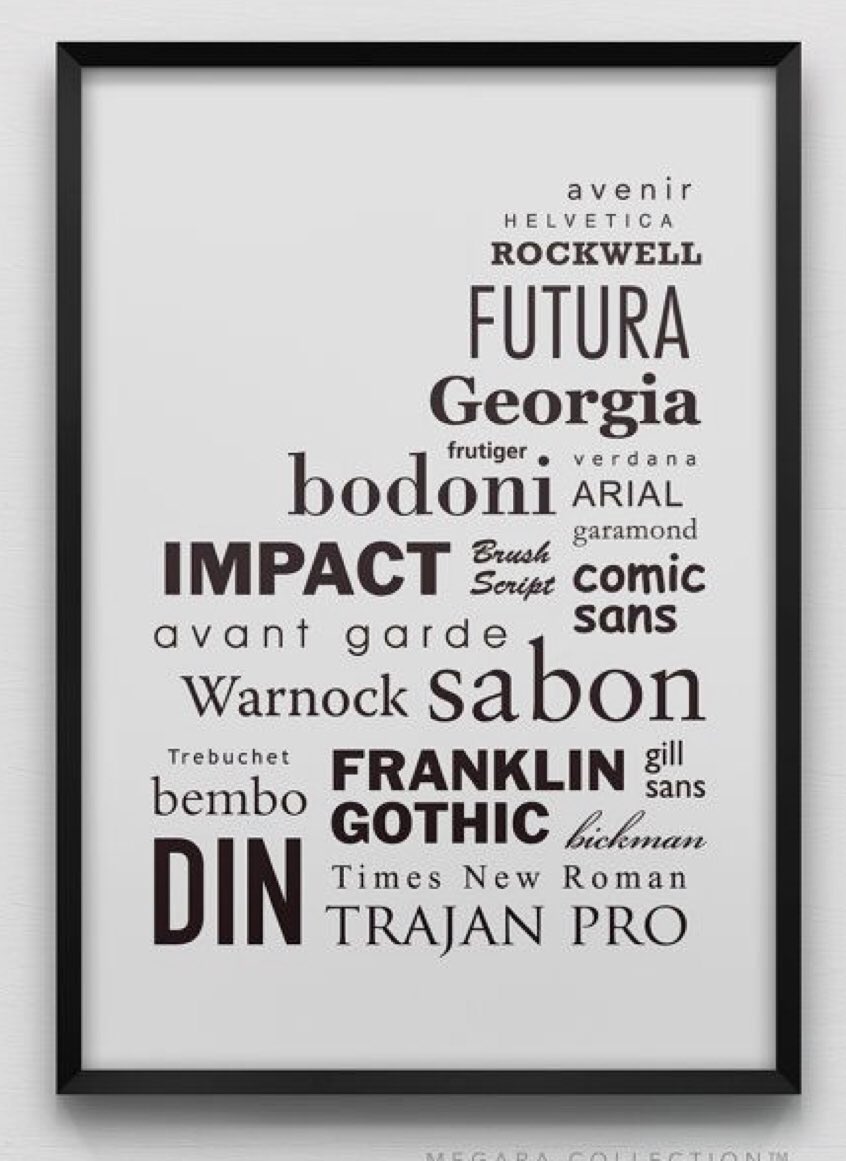 schmeevee's tweet image. Could have been the perfect print.... Brush Script &amp;amp; Comic sans should be banned forever. #fontnerd