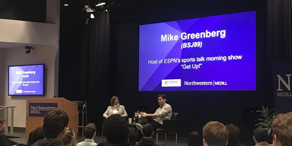On Saturday, @espngreeny talked with <a href="/MedillSchool/">Northwestern Medill</a> students about his career, sports media and his advice to up-and-coming reporters. @JJTheMedillMan shares what inspired him from the event. buff.ly/2F07Fw0 (Photo via <a href="/hannahjoyTV/">Hannah Gebresilassie</a>)
