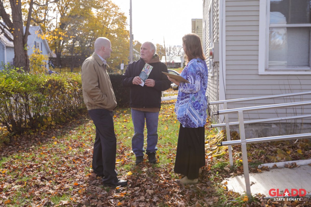 AaronGladd's tweet photo. Enjoyed our time meeting folks in Hoosick Falls this morning with our friend @tistryaforAD107 talking to them about healthcare and upstate jobs. https://t.co/0ctppb8ja5