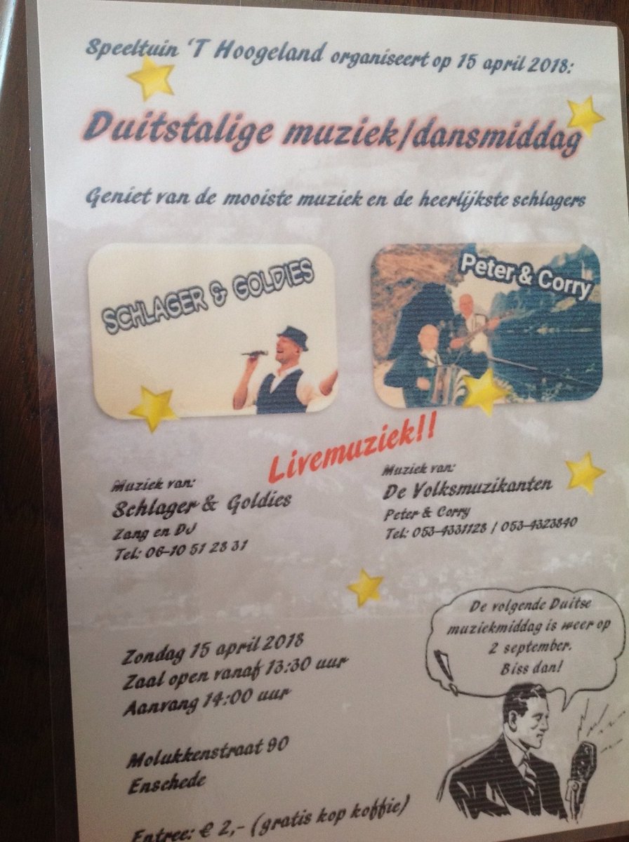 samen63's tweet photo. Noteer alvast deze data 9 December. Oostenrijkmiddag met live muziek van Jan Lamtink https://t.co/MoUB5WBcBC