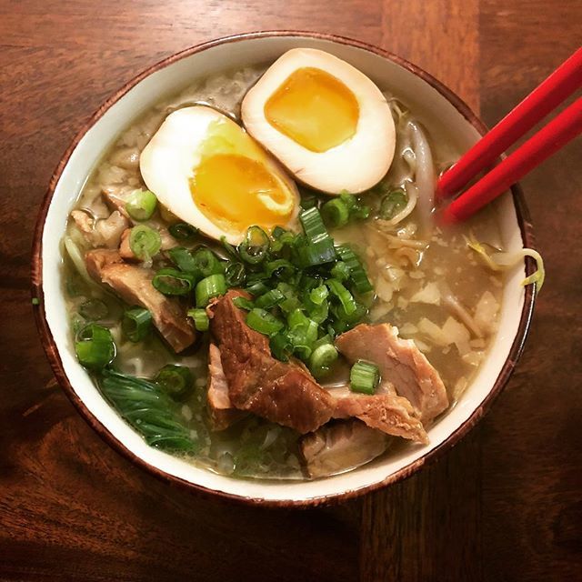 BenGenus's tweet photo. I make a serious effort with my tonkatsu ramen and the boyfriend plates a silly face #thegoodplates #porkthedork #eggscuseme https://t.co/wIPzXMiccm https://t.co/0Q7buXqRbv