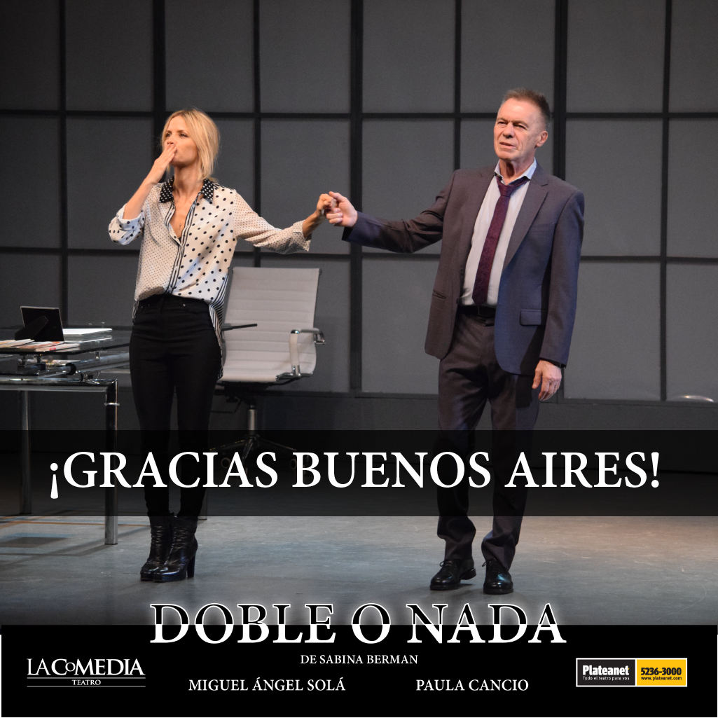 DobleONada17's tweet photo. ¡GRACIAS BUENOS AIRES!
Ayer nos despedimos en @TeatroLaComedia
Gracias a todos los que fueron parte de esta historia de amor, traición y poder!

Hasta pronto!! #DobleONada https://t.co/peeokFvKGJ