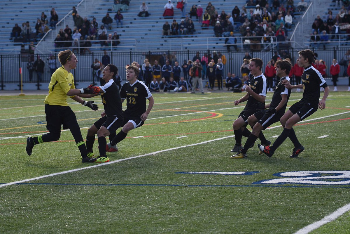 TimGrossLNP's tweet image. "It was a grind, but I'm really proud of our guys." How Lancaster Mennonite claimed its second straight District Three boys soccer title. lancasteronline.com/sports/highsch…