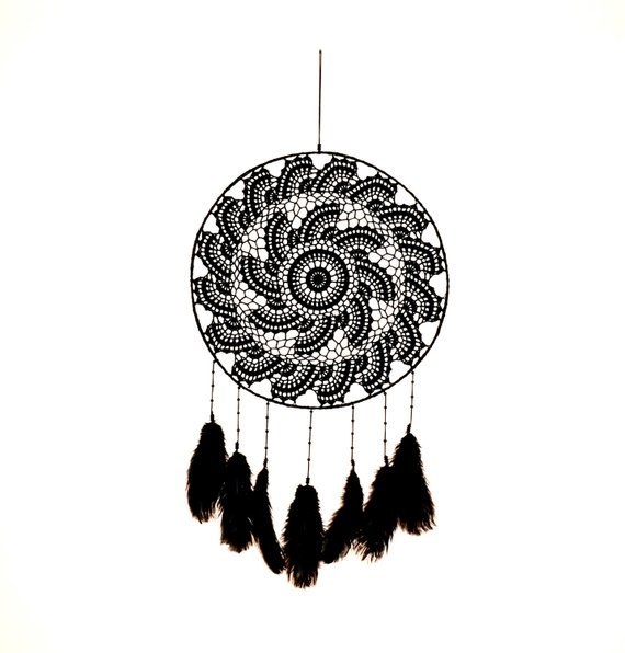 ow.ly/x52I30mutNf #dreamcatcher #crotchet #black #gift #wall #wallhanging #present #gift