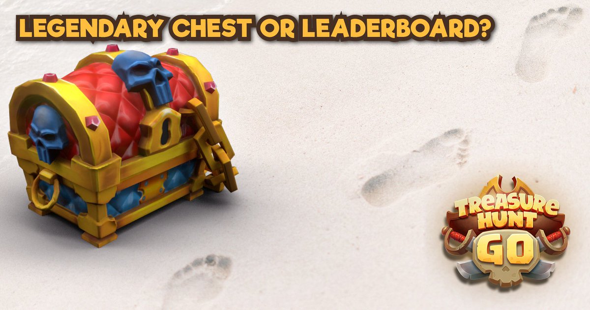 TreasureHuntGo's tweet image. There are six chances to win real #cashprizes every week when you play Treasure Hunt Go. There are two routes to the #money - legendary chest or leaderboard. Which one will you go for?