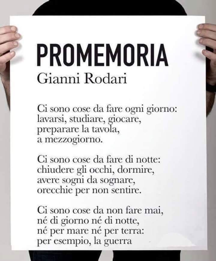 Promemoria di Gianni Rodari, dedicato a Giorgia Meloni
#PrimaGuerraMondiale