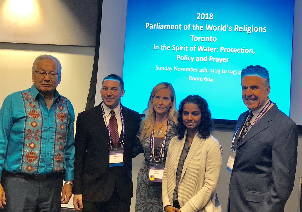 miseancara's tweet photo. .@miseancara CEO @HeydiFoster @InterfaithWorld in #Toronto. In the Spirit of Water: Protection, Policy, & Prayer. Water protection warriors frm grassroots 2 the @UN-Debbra Grill, Nicholas Anton of @GOARCHatUN @meerakar, Gentle Bear & Charles Ian McNeill. #MissionaryApproach #SDGs https://t.co/IgFxEmePyO