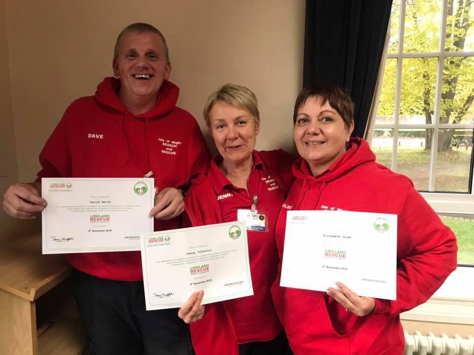 Congratulations to new WightSAR members Jen, Dave and Elbie who passed their Lowland Search Technicians course this weekend with <a href="/HANTSAR/">Hampshire Search and Rescue (HANTSAR)</a>