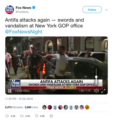 20) Even conservative, but fash-sympathetic media outlets get in on the game. And they DARVO hard.The "sword" they're talking about? It belonged to Proud Boys founder Gavin McInnes.