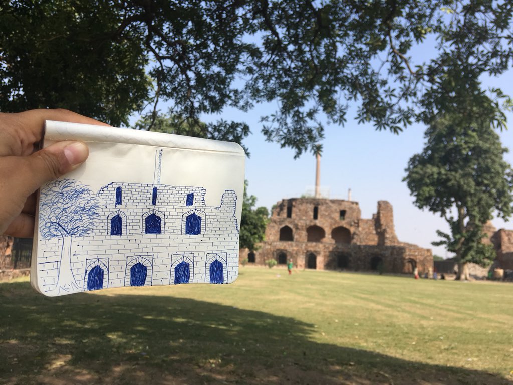 The easiest one to sketch: Firoz Shah Kotla.